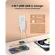 thumbnail image 2 of Cargador KWRNVO 30 W GaN USB-C 2 puertos USB-A Slim Flat, 2 of 7