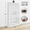 thumbnail image 3 of Prepac White Tall Storage Cabinet, Shoe Cabinet, Cube Storage Organizer with 40 Shoe Cubbies 13"D x 39.5" W x 72.5" H, WUSG-0011-1, 3 of 12