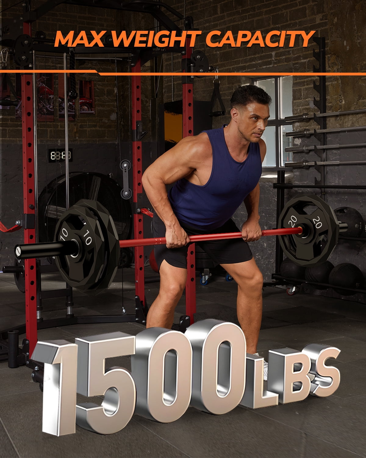 Garvee 7 ft Olympic Barbell, 45 lbs for Weightlifting and Powerlifting, 1500 lbs Capacity