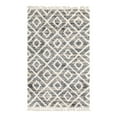 thumbnail image 3 of Unique Loom Hygge Shag Collection Area Rug - Diamond (5' 1" x 8' Rectangle Gray/Beige), 3 of 7