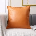 thumbnail image 2 of Guanhe Solid Color Pillowcase 18x18 Decorative & Throw Pillow Covers Cloth Pillow Bedside Cushion Office Pillow Lumbar Pillow Backrest,Orange, 2 of 7