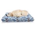thumbnail image 1 of Sea Animals Pet Bed, Seal Pup Aquatic Wildlife Friendly Hugging Water Bubbles, Chew Resistant Pad for Dogs and Cats Cushion with Removable Cover, 24" x 39", Blue White Marigold, by Ambesonne, 1 of 4