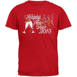 Happy New Year Fireworks Red Adult T Shirt Walmart