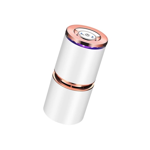 Car Air Purifier Portable Room Mini USB car purifier Quiet for Smoke Pollen Odors White