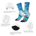 thumbnail image 4 of Honeii Astronaut Tropical Dolphin Print Adult Socks,Crew Socks,Casual Calf Socks,Daily Wear Socks for Men & Women, Perfect for Sports, Casual and Everyday Use, 4 of 6