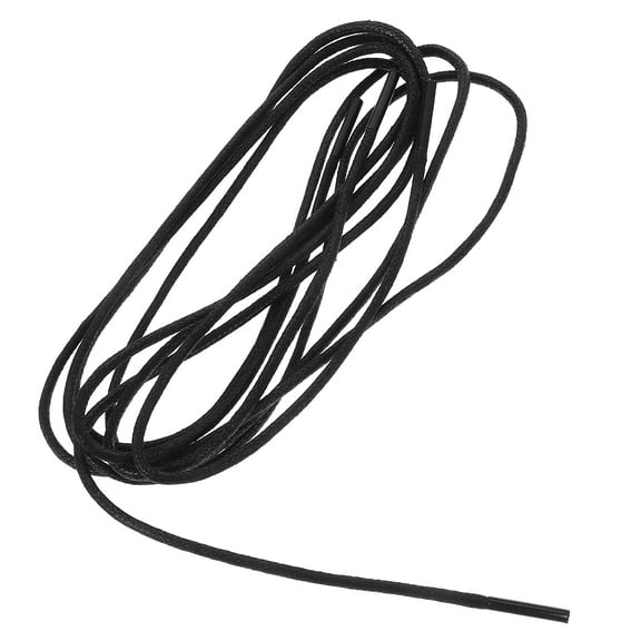 ifundom Heat-pressed Head Black Formal Boot Laces for Men 1 Pair