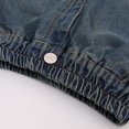 thumbnail image 3 of Ruyang Kids Wide Leg Wash Cargo Jeans Elastic Waist Distressed Star Ripped All Seasons 𝐘2K Hip Hop Fashion Denim Pants, 3 of 8