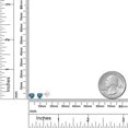 thumbnail image 6 of Gem Stone King 10K White Gold London Blue Topaz Stud Earrings for Women | 1.10 Cttw | Gemstone November Birthstone | Heart Shape 5MM, 6 of 6