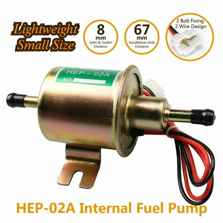 Electric Fuel Pump 12v Universal - Low Pressure 2.5-4 PSI Inline