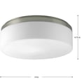 thumbnail image 6 of P350077-009-30-Progress Lighting-Maier LED - Close-to-Ceiling Light - 1 Light - 14 Inches wide by 4.75 Inches high-Brushed Nickel Finish, 6 of 6