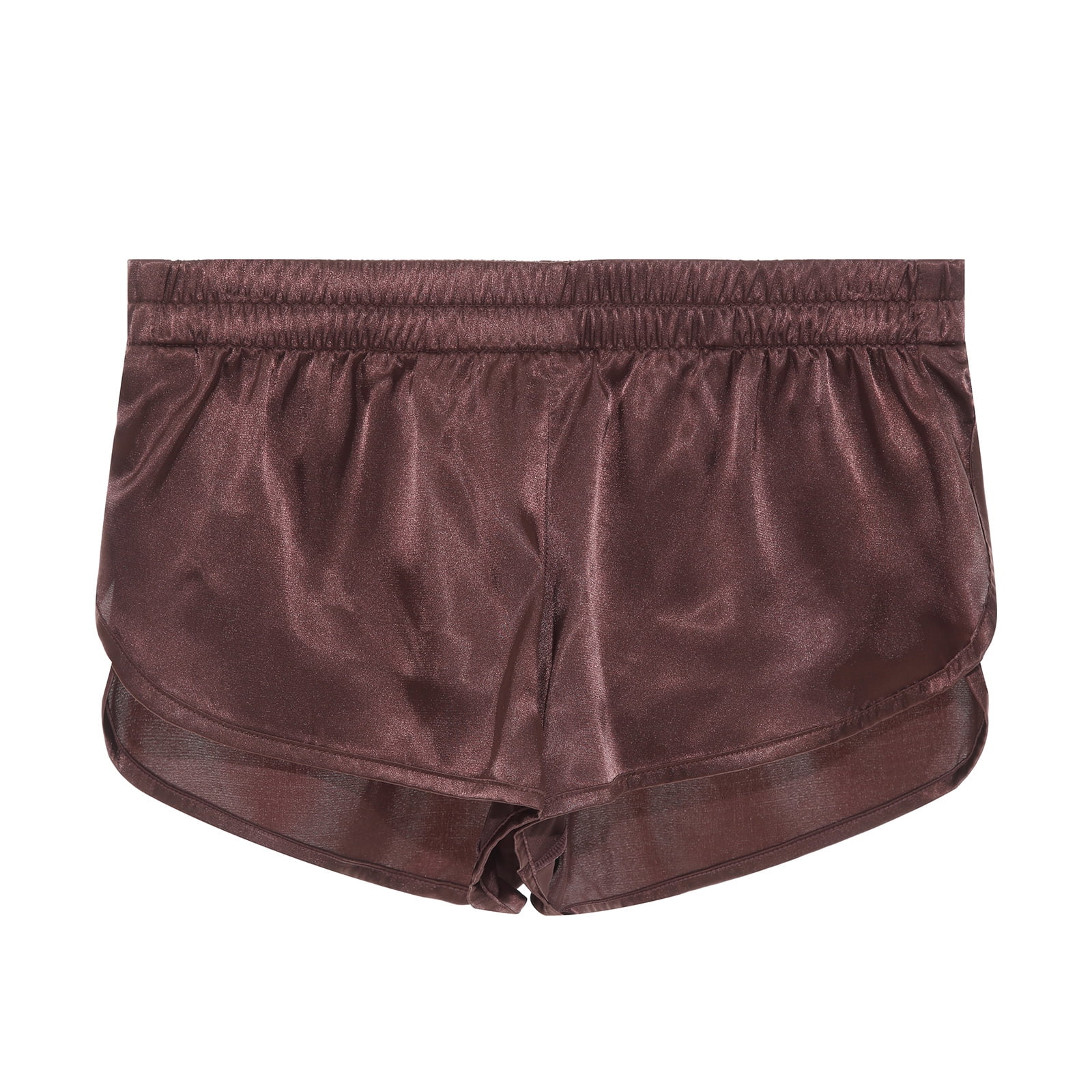 iiniim Mens Satin Low Waist Boxers Briefs Side Split Thongs Underwear