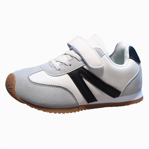 enyan Sneakers for Boys Athletic Slip On Sneakers Comfortable Bungee Girls Athletic Shoes (Toddler/Little Kid/Big Kid) Grey,2.5