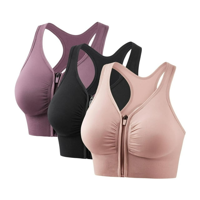Womens Bra,Casual 3Pc Printing Gathered Large Size Daily Underwear No Rims