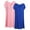 Pink+Blue, variant on Xysaqa 2 Pack Plus Size Nightgowns Women Comfy Nightshirts Short Sleeve Sleep Shirt Loose Plain Sleepwear Soft Loungewear for Women Night Dress 2X 3X 4X (Built in Bra) Clearance Blue+Wine