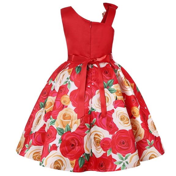 Coerni Girls Dresses Parties Formal Pageant Gown | Sloping Shoulder, Evening Wedding Bridesmaid Prom Princess Birthday Dress
