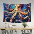 thumbnail image 3 of ZFLMY Octopus Ocean Painting Tapestry Wall Hanging for Home Decor 60x40in, 3 of 7