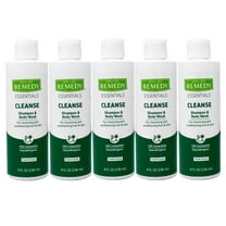 5 Pack - Medline Remedy Essentials Shampoo & Body Wash for Cleansing and Conditioning Hair & Skin, Fresh Scent, 8 FL OZ