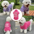 thumbnail image 2 of Pets Clothes Pet Coats Cotton Smooth Dog Jacket Dogs Shirts Fashionable Puppy Pullover Printed Letters Colorful Doggie Vest Rose Red M, 2 of 6