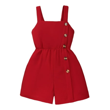 

Toddler Girls Sleeveless Suspenders Solid Romper Jumpsuit Clothes Walk through Romper 18 Month Baby Girl Clothes Fall Baby Outfits for Girls Baby Does Baby Girl Clothes for Birthday Baby Girl Easter