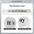 thumbnail image 4 of VeryMerryMakering Glitter Sash & Silver Rhinestone Tiara for Girls - 5th Birthday Princess Party Gifts, 4 of 11