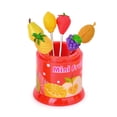 thumbnail image 2 of YAOMOBB Ensemble de Fourchettes à Gâteaux et Fruits avec Support de Rangement en Acier Inoxydable de Qualité Alimentaire en Forme de Fraise, 2 of 6