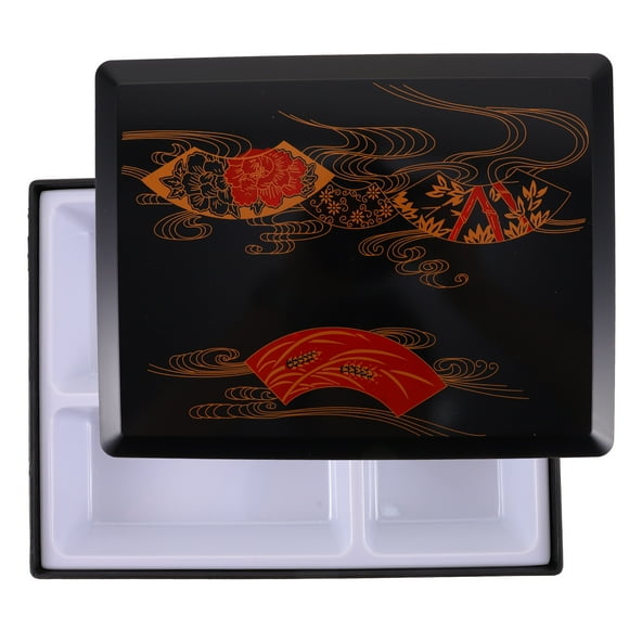 Japanese Traditional Bento Box Plastic Compartment Lunch Rice Eel Box Sushi Box