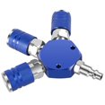 thumbnail image 1 of 3 Way Air Manifold Carbon Steel Air Hose Splitter Durable 1/4inch Quick Connect Air Compressor Hose Fitting Air Hose Connector 300PSI Max for Air Compressor, 1 of 7