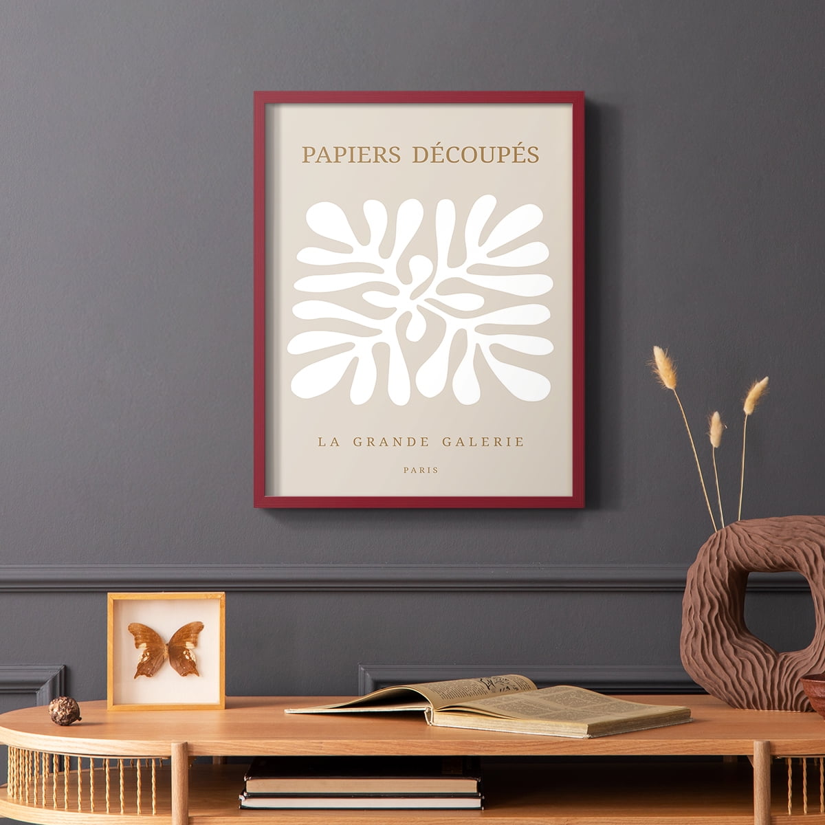Matisse CCCXCI in Red Solid Wood 16 x 20 Framed Print