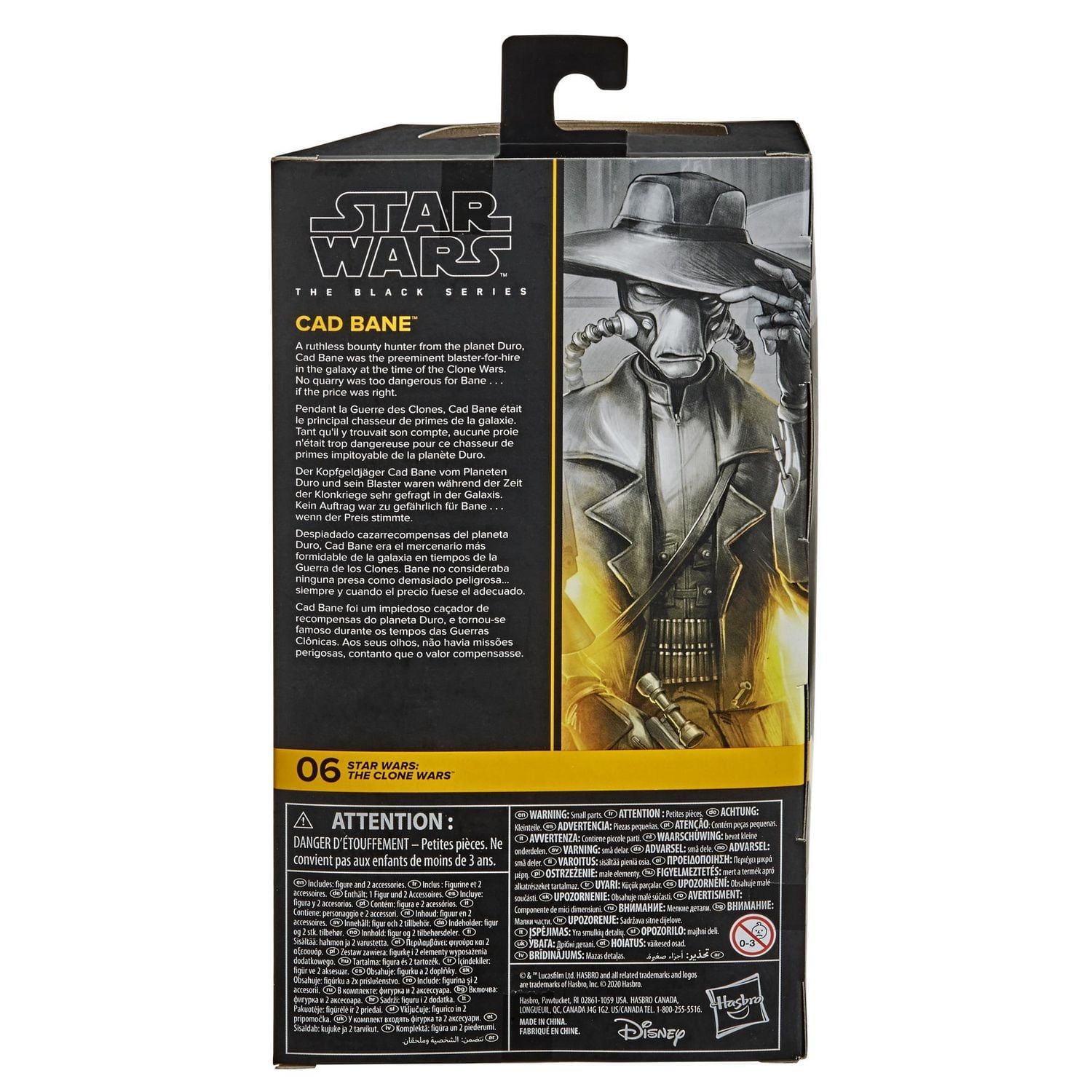 Star Wars The Black Series Cad Bane Toy 6-Inch Scale Star Wars: The Clone Wars Collectible Action Figure, Toys for Kids Ages 4 and Up