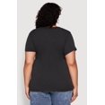 thumbnail image 5 of Women's Plus Size V Neck Short Sleeve Tee, 5 of 5