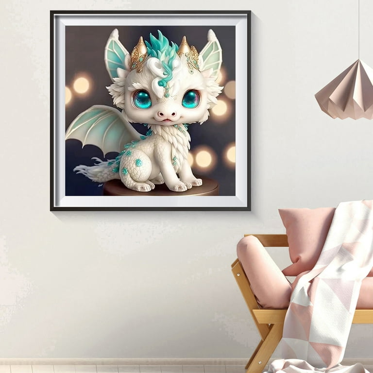 5D Diamond Painting Kit Sea Dragon DIY Art Square Round Gems Wall Decor  Picture