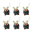 thumbnail image 2 of Christmas Reindeer Ornaments Set, 6PCS Fabric Reindeer Doll Pendants For Christmas Tree Decorations, Cute Holiday Hanging Accessories For Fireplace, Window, Party And Home Décor, 2 of 8