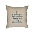 thumbnail image 1 of My Grandparents Don't Spoil, Just Very Accommodating Decorative Linen Throw Cushion Pillow Case with Insert, 1 of 6
