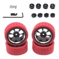 thumbnail image 4 of RC Wheel Rims and Tires RC Car Tires for WPL C14 C24 C34 C44 B14 B16 B24 6 1/16 RC Car Update Accessories , Red, 4 of 6
