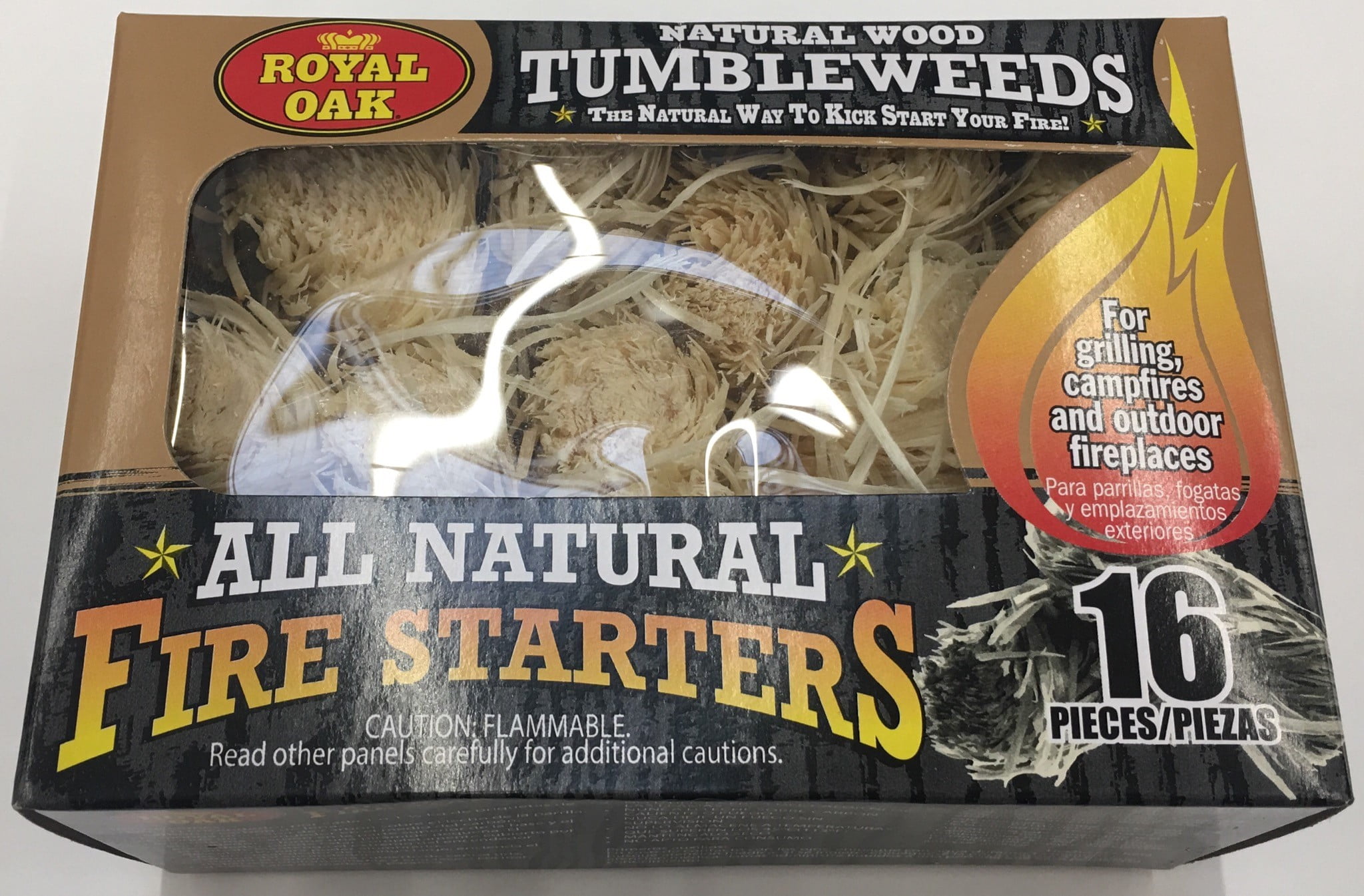 Royal Oak Tumbleweed Firestarter, All Natural Charcoal Starter, 16