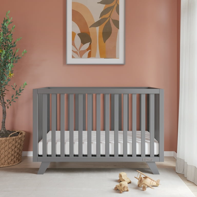Child Craft SOHO 2 Piece Nursery Furniture Set 4 in 1 Convertible Crib and Changing Table Dresser Cool Gray Walmart
