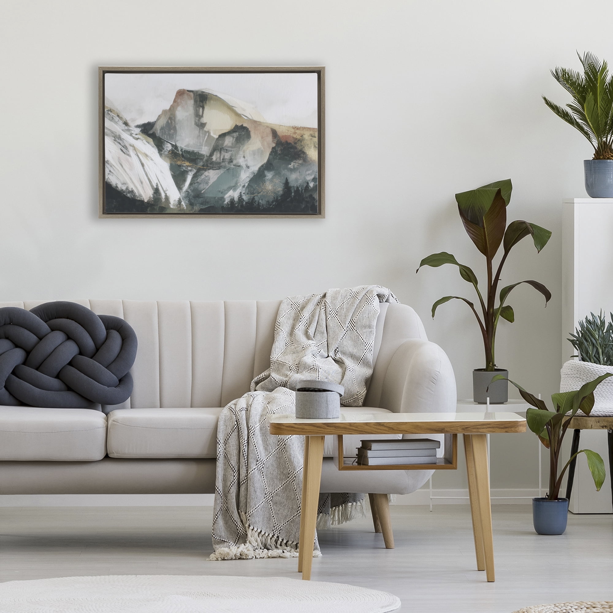 Stupell Industries Abstract Sierra Nevada Mountain Brown Framed Floater Canvas Wall Art, design by Chromatic Storm Studio