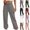 Gray, variant on Gswybco Cargo Sweatpants for Women Drawstring High Elastic Waist with Pocket Pants Straight Cuffed Pants