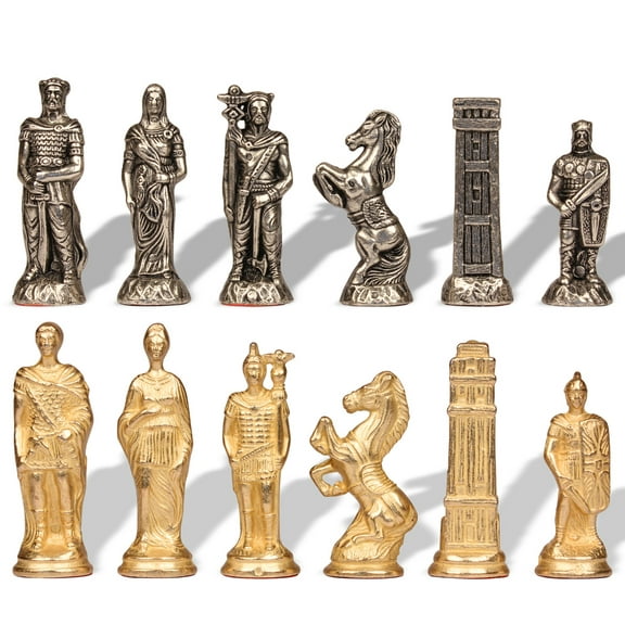 Romans & Barbarians Theme Metal Chess Set by Italfama