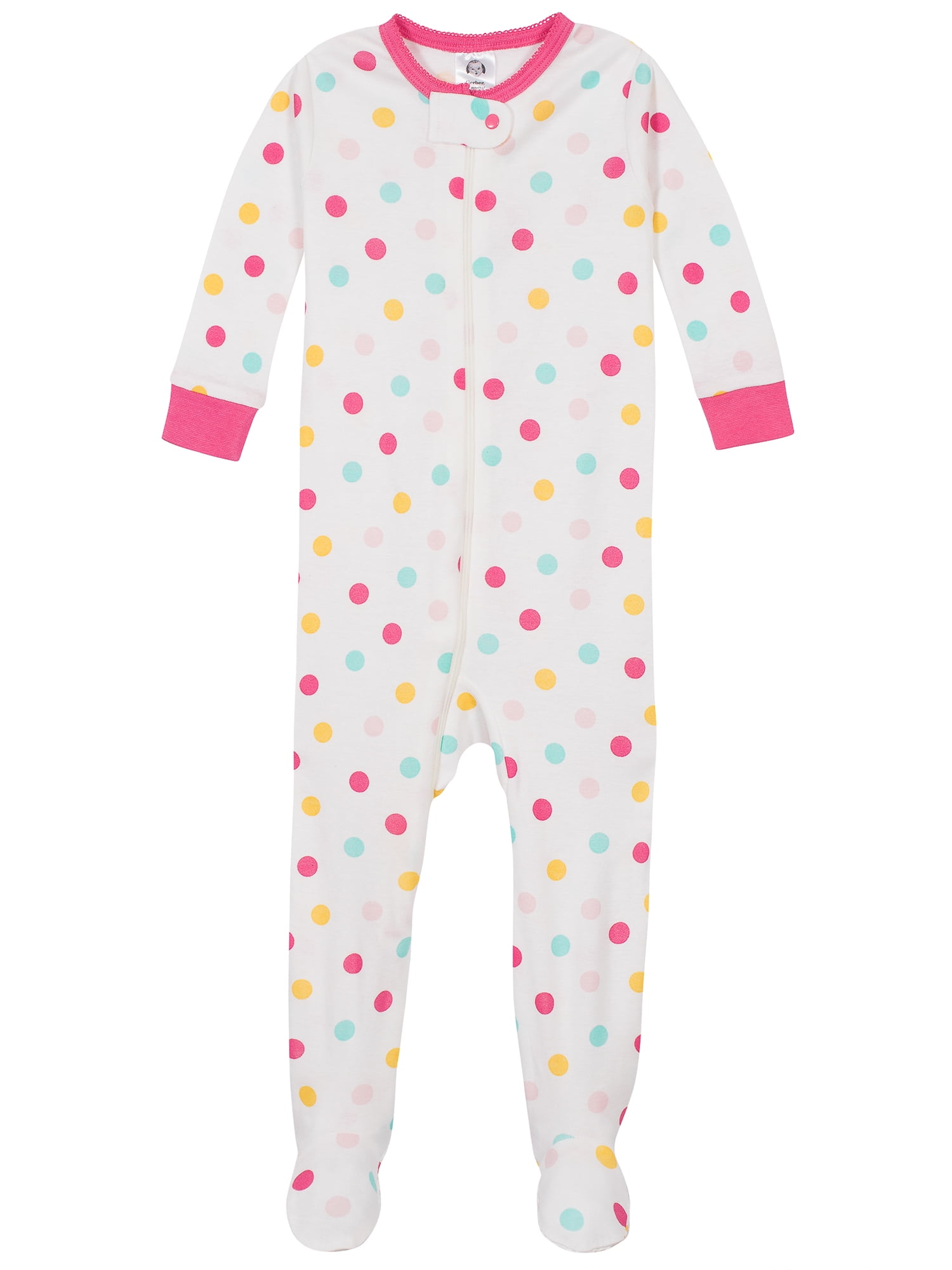 Gerber Baby & Toddler Neutral Snug Fit Footed Cotton Pajamas, 4-Pack, Sizes 0/3 Months-5T