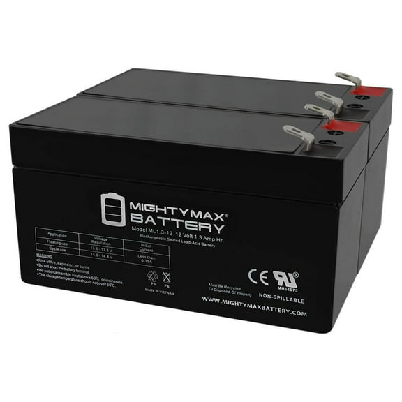 ML1.3-12 - 12 VOLT 1.3 AH SLA BATTERY - PACK OF 2