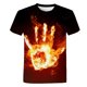 thumbnail image 1 of 2021 Flame Boy's kids T-shirt moda de verano de manga corta para niñas 3D cuello redondo tops Color elemento camisa de moda para niños T-shirt11T Gao Jinjia LED, 1 of 2
