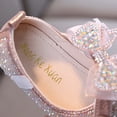 thumbnail image 5 of Owordtank Girls Mary Jane Dress Shoes Princess Ballerina Pearl Rhinestones Shining Low Heels Party Wedding Student Shoes, 5 of 8