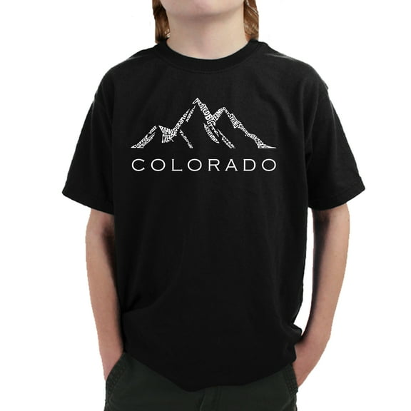 Boy's Word Art T-shirt - Colorado Ski Towns
