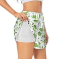 thumbnail image 2 of Bixox Women's Kitchen Utensiles Cooking Pots pattern 2 in 1 Running Shorts - Lightweight Athletic Workout Gym Yoga Shorts Liner with Pockets - XX-Large, 2 of 7