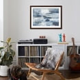 thumbnail image 4 of Art.com Clear Water Indigo and Gray Art Print by Silvia Vassileva, Brown Frame Wall Art, 44" x 32", 4 of 5