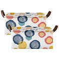 thumbnail image 2 of Collapsible Storage Bins Fabric Shelf Baskets with Handles Closet Organizer Abstract Circle and Dots 16.9x11.4x7.7, 2 of 8