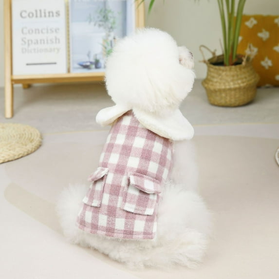 Yidarton 2022 Small Fragrant Woolen Cloth Clothes Cloth Fur Dog Clothes Fashion Princess Pet Dog Clothes purple