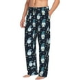thumbnail image 6 of Hirioo Christmas Gnome blue for Women's PJ Pajama Pants Sleep Pants Women's Home Trousers with Pockets,S-3XL-Small, 6 of 6
