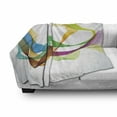 thumbnail image 3 of Abstract Soft Flannel Fleece Throw Blanket, Styled Wavy Ribbon Line and Smoked Rainbow Like Cool Graphic Artwork, Cozy Plush for Indoor and Outdoor Use, 70" x 90", Multicolor, by Ambesonne, 3 of 6